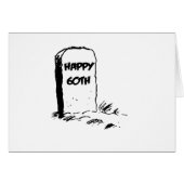 Funny, "Happy 60th" Gravestone design (Front Horizontal)