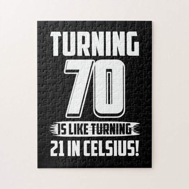 Funny Happy 70th Birthday Jigsaw Puzzle (Vertical)