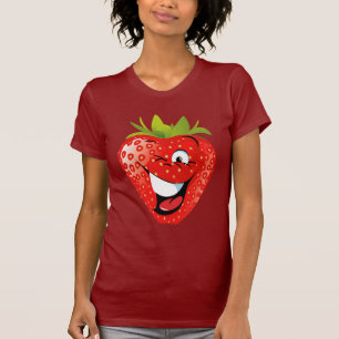 funny happy animated strawberry T-Shirt