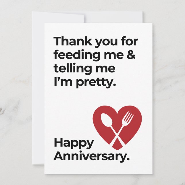 Funny Happy Anniversary Card for Chef Husband (Front)