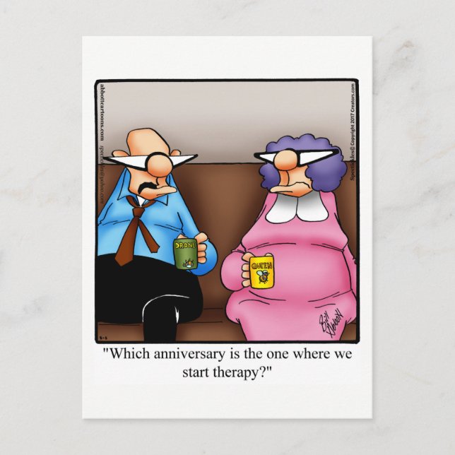 Funny Happy Anniversary Humor Postcard (Front)