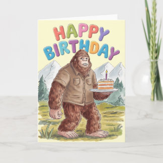 Funny Happy Birthday BigFoot Sasquatch Card