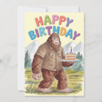 Funny Happy Birthday BigFoot Sasquatch
