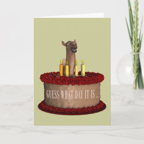 Funny Happy Birthday Camel Card