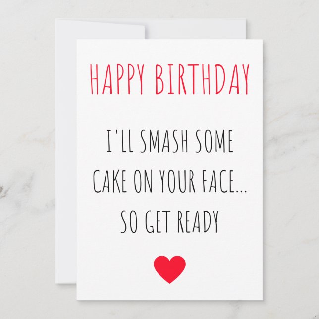 Funny Happy Birthday Card (Front)