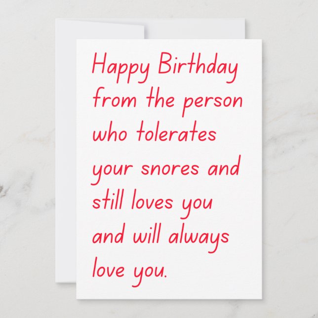 Funny Happy Birthday Card (Front)