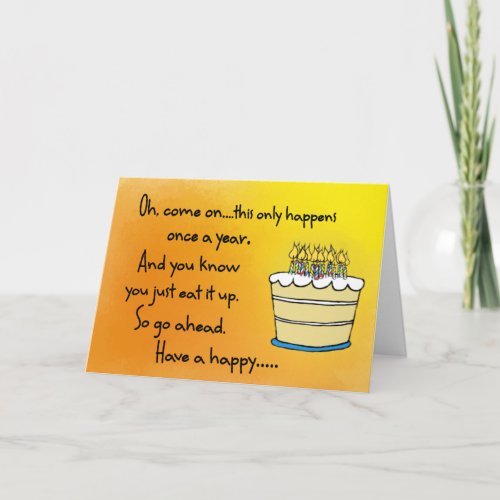 Funny Happy Birthday Card