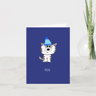 Funny happy birthday card from cat kitty kitten