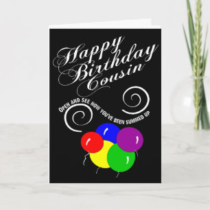 funny happy birthday cousin card