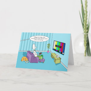 Funny Happy Birthday Dad With Remote Control Card