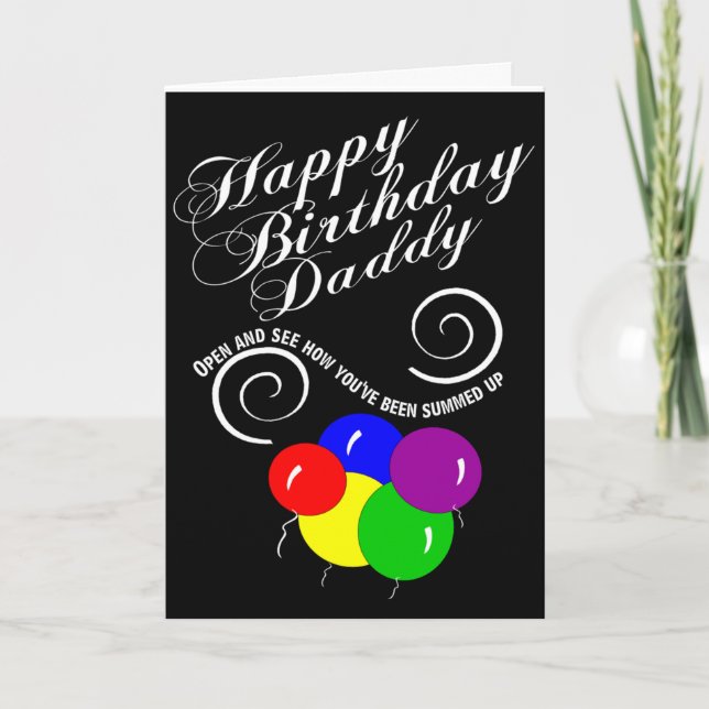 funny happy birthday daddy card (Front)