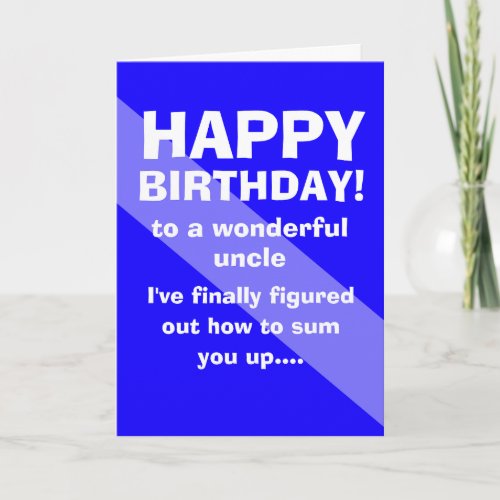 funny Happy birthday  favorite uncle