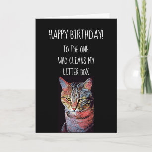 Funny Happy Birthday From Cat Card