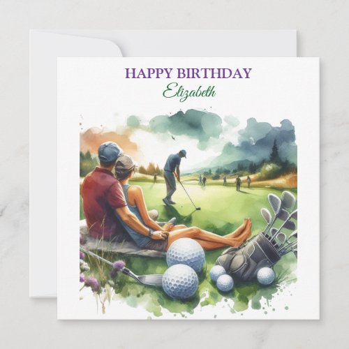 Funny Happy Birthday Golfing Ball Lovers