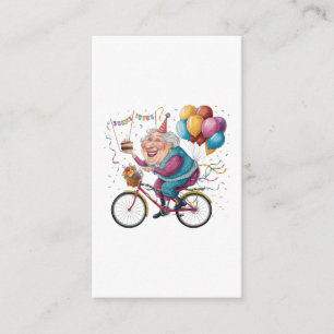 Funny Happy Birthday Grandma Gift Cycling Granny Enclosure Card