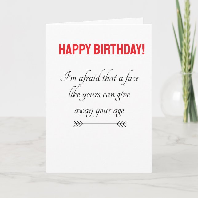 funny happy birthday greeting card (Front)