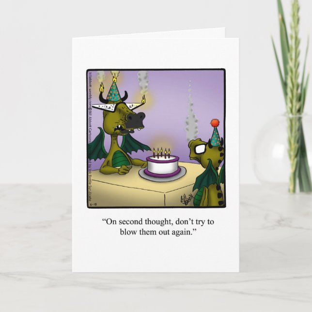 Funny Happy Birthday Greeting Card (Front)