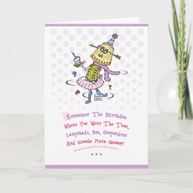 Funny Happy Birthday Greeting Card (Front)