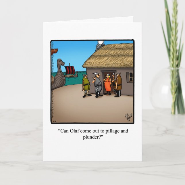 Funny Happy Birthday Humor Greeting Card (Front)