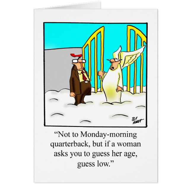 Funny Happy Birthday Humor Greeting Card (Front)