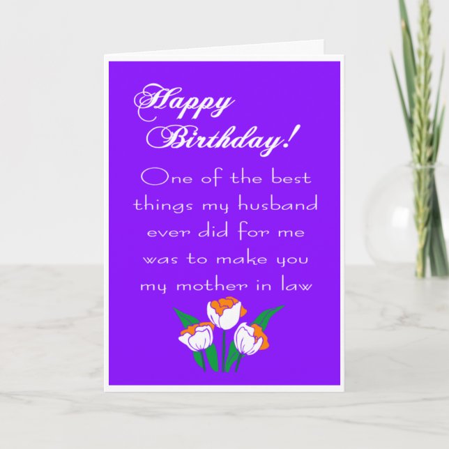 funny happy birthday mother in law card (Front)