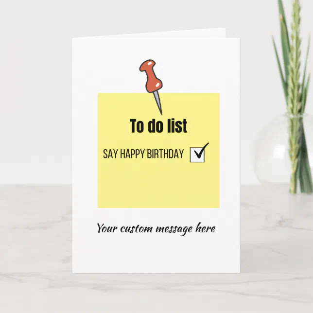 Funny Happy Birthday Note Card | Zazzle
