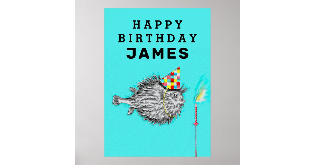 Funny Happy Birthday Party Poster | Zazzle