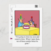 Funny Happy Birthday Postcard (Front/Back)