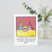 Funny Happy Birthday Postcard (Standing Front)