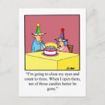 Funny Happy Birthday Postcard<br><div class="desc">Enjoy sending this hilarious Happy Birthday postcard to friends and family for their next birthday celebration. With their funny cartoon characters,  witty punch lines,  and wonderfully bold bright color these postcards are a great way to share your sense of humor too!</div>