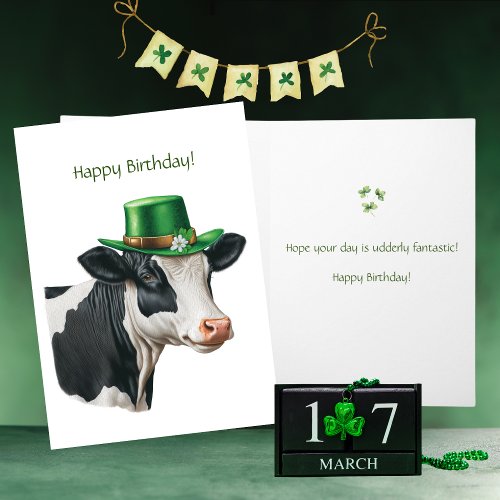 Funny Happy Birthday St Patricks Day Card