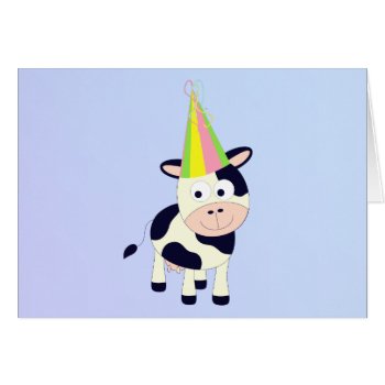 Funny Happy Birthday To Moo Cute Party Cow by Egg_Tooth at Zazzle