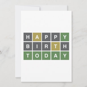Funny Happy Birthday Today Wordle Holiday Card