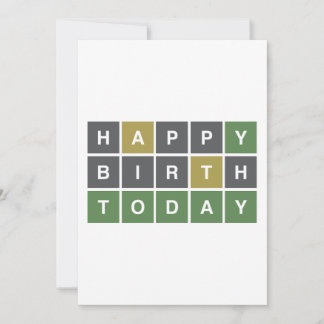 Funny Happy Birthday Today Wordle Holiday Card