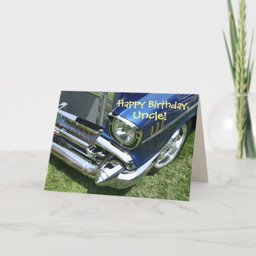 Funny Happy Birthday Uncle Blue 57 Chevy Card