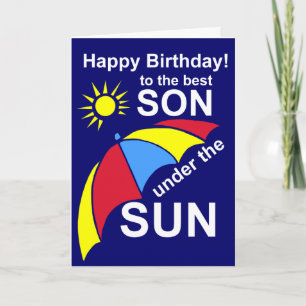 funny Happy birthday wish son Card