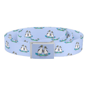 Funny, happy blue footed boobies dancing cartoon belt