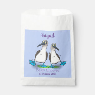 Funny, happy blue footed boobies dancing cartoon favor bag