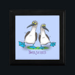 Funny, happy blue footed boobies dancing cartoon gift box<br><div class="desc">We love blue footed boobies! These comical goofy sea birds with their bright blue webbed feet are just fun! All drawn in cartoon style!</div>