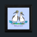 Funny, happy blue footed boobies dancing cartoon gift box<br><div class="desc">We love blue footed boobies! These comical goofy sea birds with their bright blue webbed feet are just fun! All drawn in cartoon style!</div>