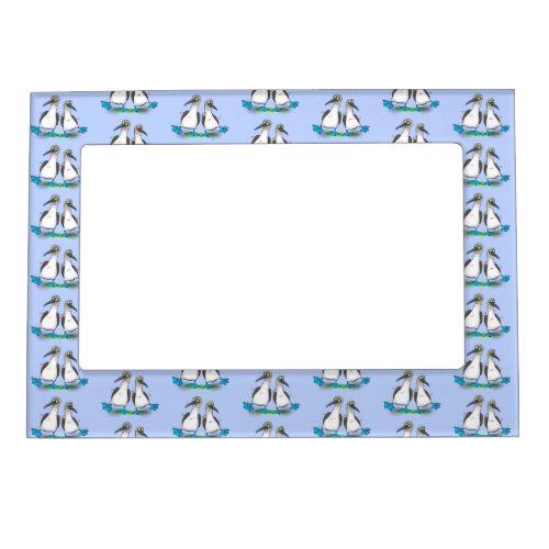 Funny happy blue footed boobies dancing cartoon magnetic frame