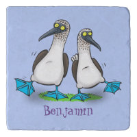 Funny, happy blue footed boobies dancing cartoon