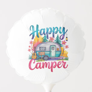 Funny Happy Camper Camping Apparel Trailer RV Kids Balloon