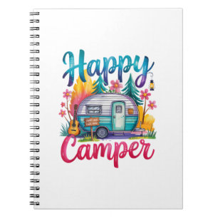 Funny Happy Camper Camping Apparel Trailer RV Kids Notebook
