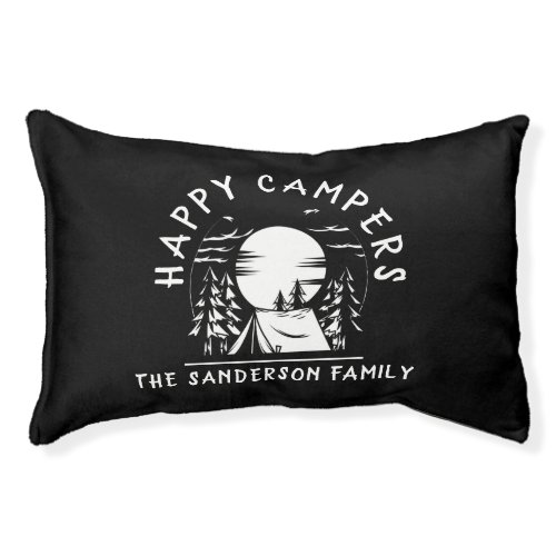 Funny Happy Campers Name Family Camping Trip Pet Bed