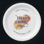 Funny Happy Challah Days Hanukkah Watercolor Paper Plates<br><div class="desc">© Gorjo Designs. Made for you via the Zazzle platform.

// Need help customizing your design? Got other ideas? Feel free to contact me (Zoe) directly via the contact button below.</div>