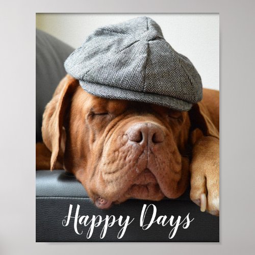 Funny Happy Days Family Pet Dog Poster