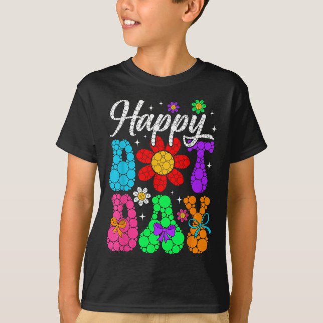 Funny Happy Dot Day Polka Dot Art Students Kids Gi T-Shirt (Front)