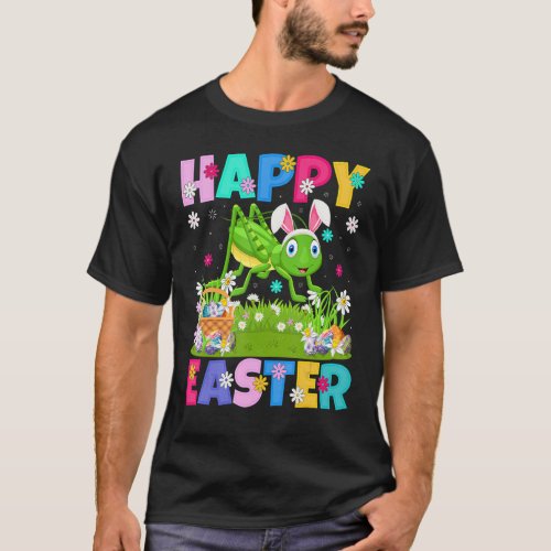 Funny Happy Easter Bunny Grasshopper Easter Sunday T_Shirt