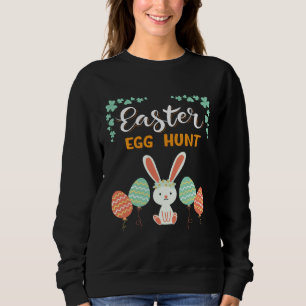 Funny Happy Easter Egg Hunt Cute Bunny Ears Sister Sweatshirt